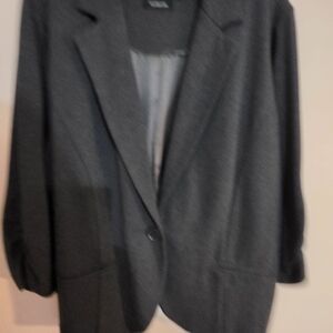Women's Sz 1 Torrid Knit Charcoal Gray Blazer
